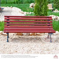 Gartenmöbel Gartenbank Gusseisen und Holzauflage 701