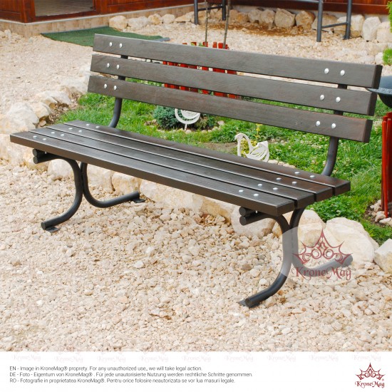 Parkbank,Sitzbank Metall Holz IANCA