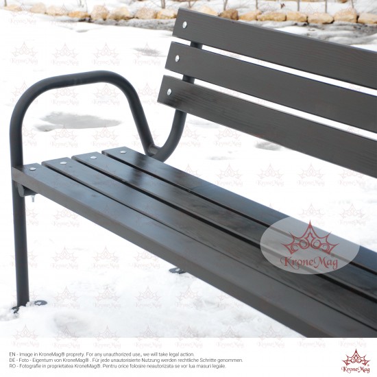 Parkbank,Sitzbank Metall Holz DORNA