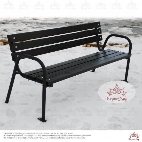 Parkbank,Sitzbank Metall Holz DORNA