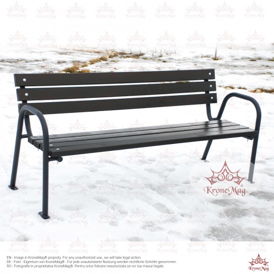 Parkbank,Sitzbank Metall Holz DORNA