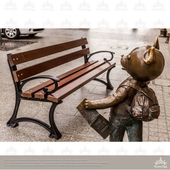 Park- und Gartenbank aus Gusseisen und Holz Junior BILBAO