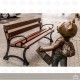 Park- und Gartenbank aus Gusseisen und Holz Junior BILBAO