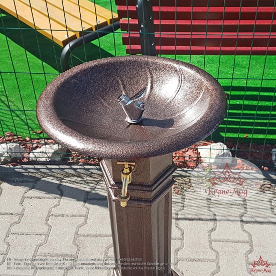 Trinkbrunnen,Standtrinkbrunnen aus Aluminium DURBAN 3A für den Außenbereich