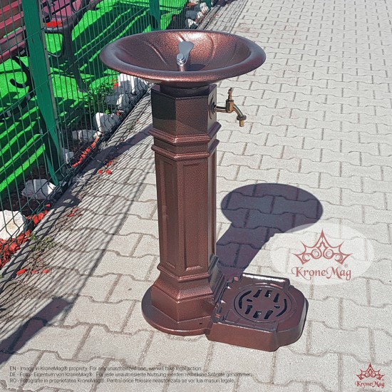 Trinkbrunnen,Standtrinkbrunnen aus Aluminium DURBAN 3A für den Außenbereich