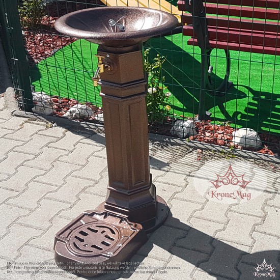 Trinkbrunnen,Standtrinkbrunnen aus Aluminium DURBAN 3A für den Außenbereich