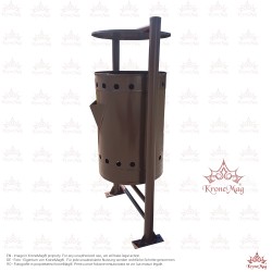 Abfallbehälter für Außen URBAN 22.CS mit Schutzdach und Aschenbecher