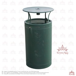 Abfallbehälter mit Abdeckung und Aschenbecher URBAN 10-CSP