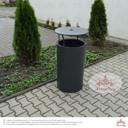 Abfallbehälter mit Abdeckung und Aschenbecher URBAN 10.CS