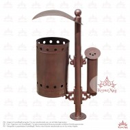 Abfallbehälter für den Außenbereich URBAN 1.CS mit Schutzdach