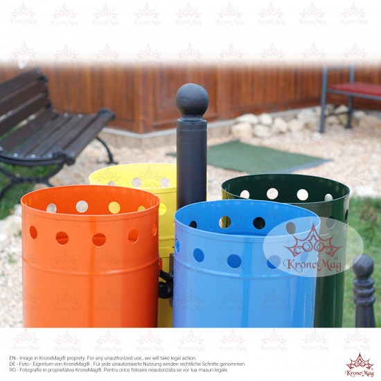 Abfallbehälter für Parkanlagen URBAN REC 4 - Selektiv