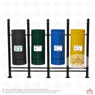 Abfallbehälter für Parkanlagen URBAN REC.4.L - Selektiv