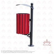 Abfallbehälter für Außen URBAN 1.RVL.R mit Schutzdach