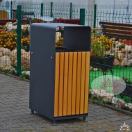 Abfallbehälter für Außen URBAN 17.C mit Schutzdach 