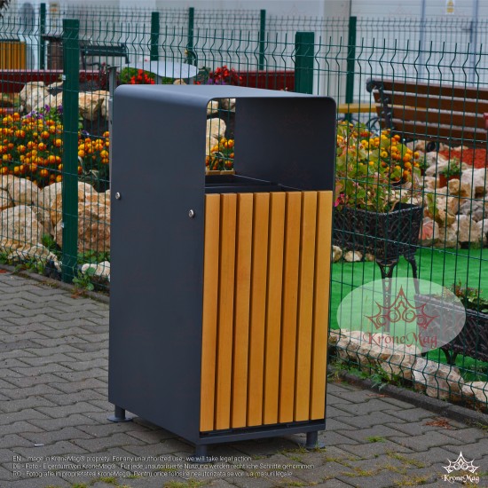 Abfallbehälter für Außen URBAN 17.C mit Schutzdach Abfallbehälter für Außen URBAN 17.C mit Schutzdach