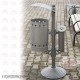 Abfallbehälter für Außen mit Ascher URBAN 1.CST mit Schutzdach Abfallbehälter für Außen mit Ascher URBAN 1.CST mit Schutzdach