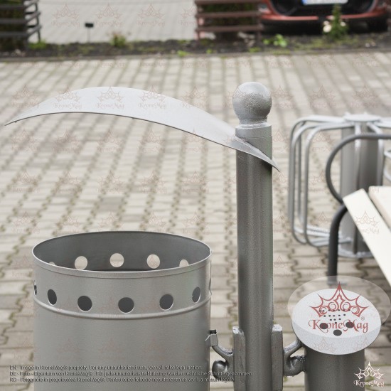 Abfallbehälter für Außen mit Ascher URBAN 1.CST mit Schutzdach Abfallbehälter für Außen mit Ascher URBAN 1.CST mit Schutzdach