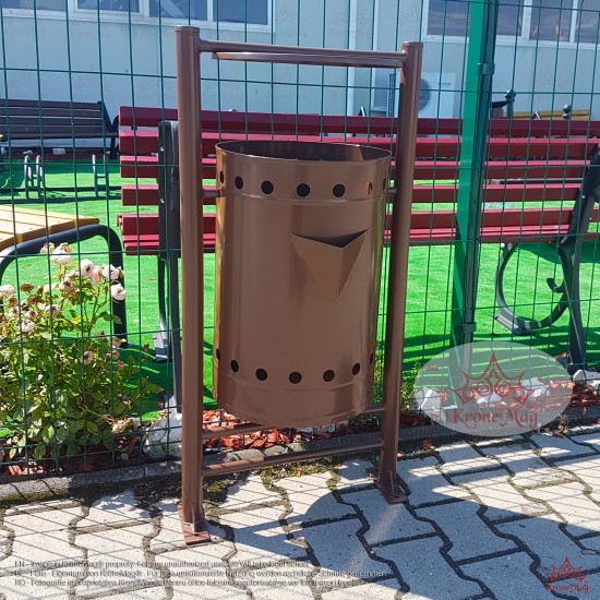 Abfallbehälter für Außen URBAN 22.CS mit Schutzdach und Aschenbecher