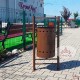 Abfallbehälter für Außen URBAN 22.CS mit Schutzdach und Aschenbecher
