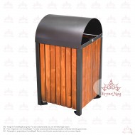 Abfallbehälter für Außen URBAN 9.C mit Schutzdach