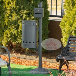 Abfallbehälter für Außen URBAN 1.SRT mit Ascher 