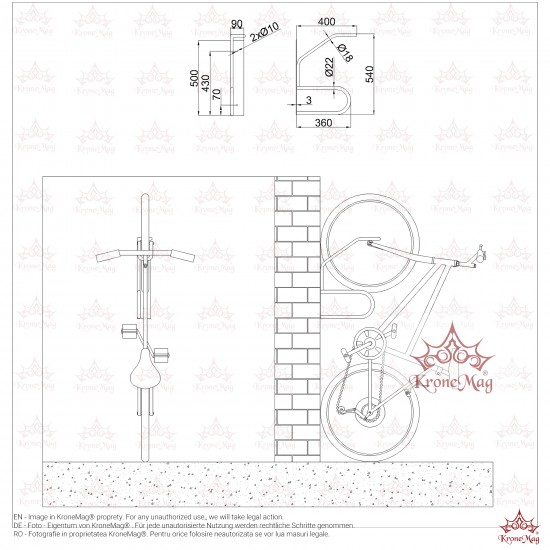 Wand Fahrradständer,Fahrradparker P6