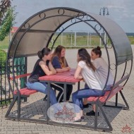 Gartenmöbel Sitzgruppe mit Dach OKLAHOMA