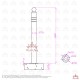 Absperrpfosten,Poller,Pfosten DEL-6F Absperrpfosten,Poller,Pfosten DEL-6F