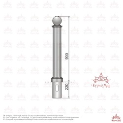 Absperrpfosten, Poller, Pfosten aus Gusseisen 903.L