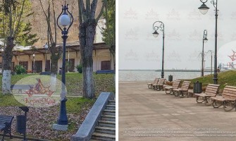 Außenbänke in dem Parks