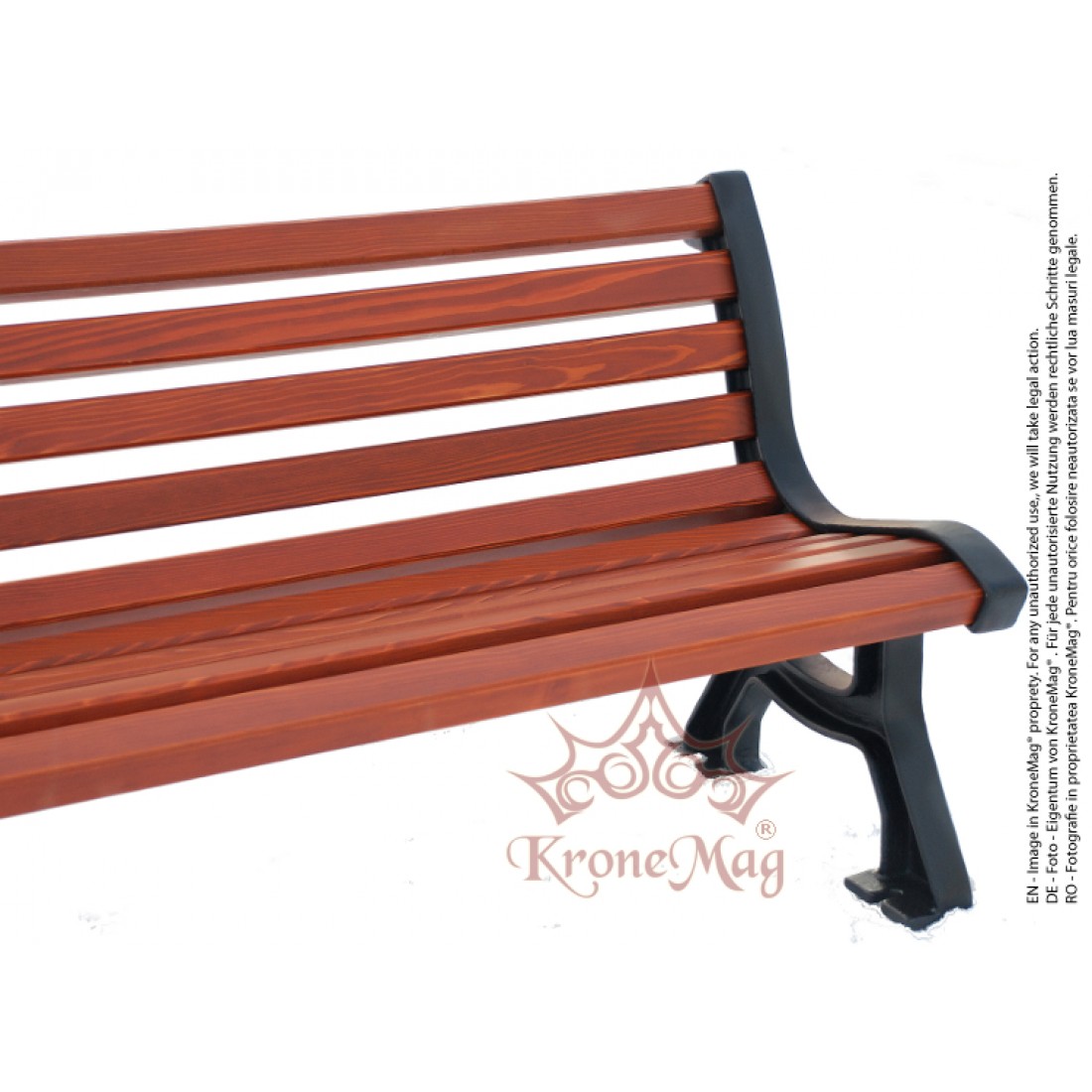 Wetterfest Parkbank mit gusseisernen Beinen und Holz 700 :: KroneMag