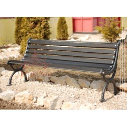 Gartenmöbel Gartenbank aus Gusseisen und Holz 710