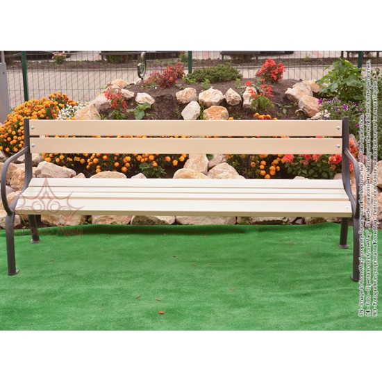 Parkbank,Sitzbank Metall Holz KASSEL