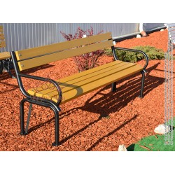 Parkbank, Sitzbank Metall Holz KASSEL3