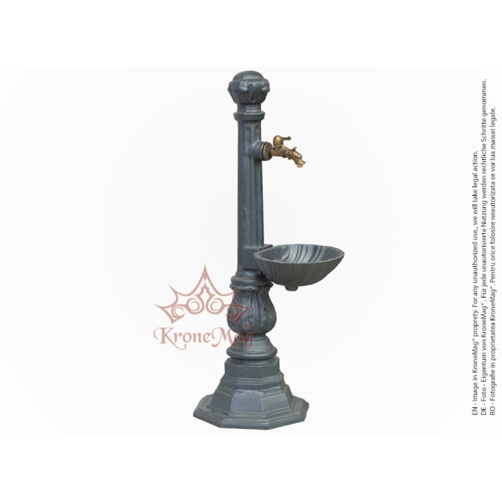 Stilvolles Gartenbrunnen, Standbrunnen aus Gusseisen 605 :: KroneMag