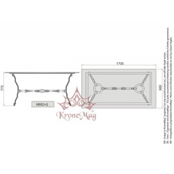 Gartentisch, Terrassentisch mit Gusseisenbeime M803-G