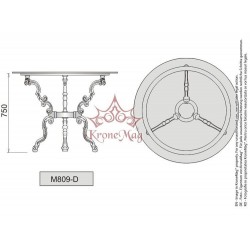 Gartentisch, Terrassentisch mit Gusseisenbeine M809-D