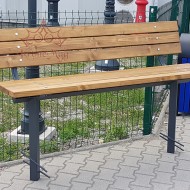 Parkbank, Sitzbank Metall Holz MAKO