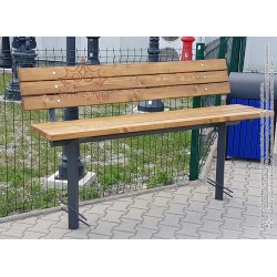 Parkbank, Sitzbank Metall Holz MAKO