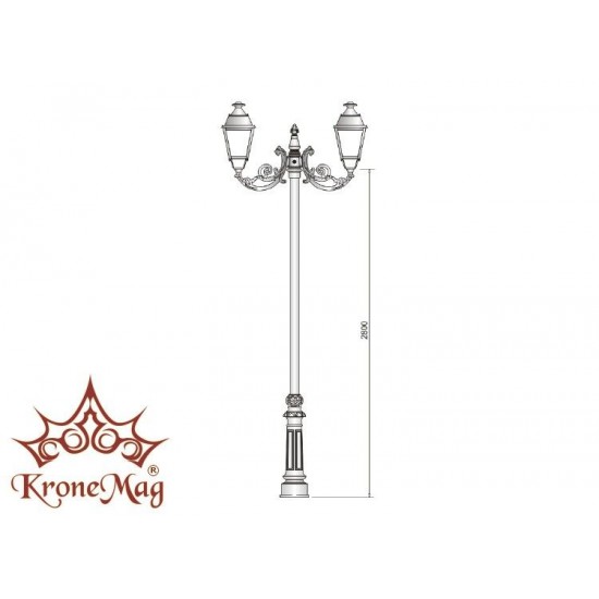 Kandelaber Gusseisen Masten für Außenbeleuchtung VILLA-C2