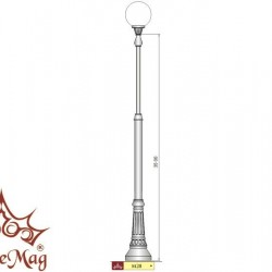 Gusseisen Kandelaber für Außenbeleuchtung M28