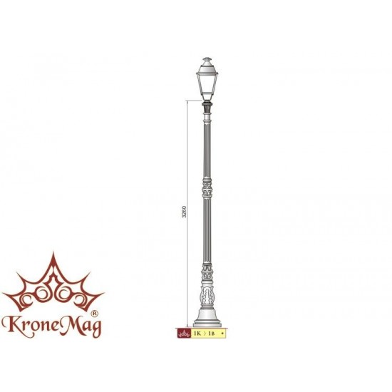 Garten Kandelaber,Gartenbeleuchtung aus Gusseisen 1K-1b