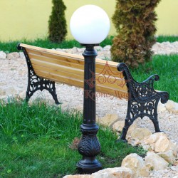 Gusseisen Pollerleuchten für Außen, Wegeleuchten, Standleuchten SI-902 KUGEL 300