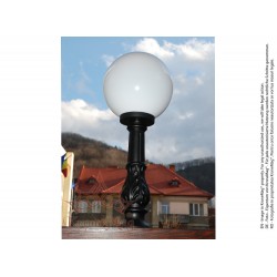 Gusseisen Pollerleuchten für Außen, Wegeleuchten, Standleuchten SI-950 KUGEL 300