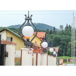 Gusseisen Pollerleuchten für Außen, Wegeleuchten, Standleuchten SI-O1.KUGEL 400