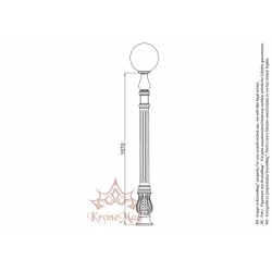Gusseisen Pollerleuchten für Außen, Wegeleuchten, Standleuchten SI-927L KUGEL 300