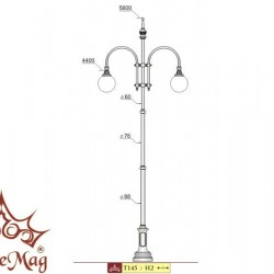 Straßenbeleuchtung Kandelaber T145-H2