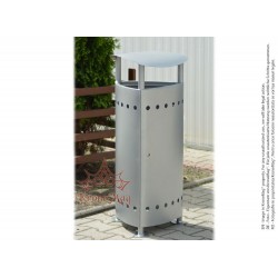 Abfallbehälter für Außen URBAN 16.C mit Schutzdach 