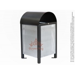 Abfallbehälter für Außen URBAN 9C.P mit Schutzdach 