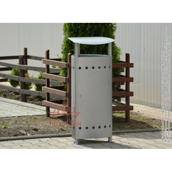 Abfallbehälter für Außen URBAN 16.C mit Schutzdach